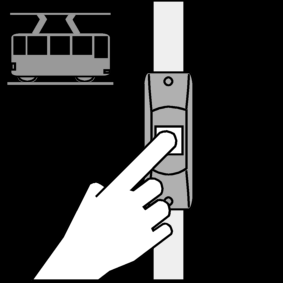 tram: bouton d'arrêt